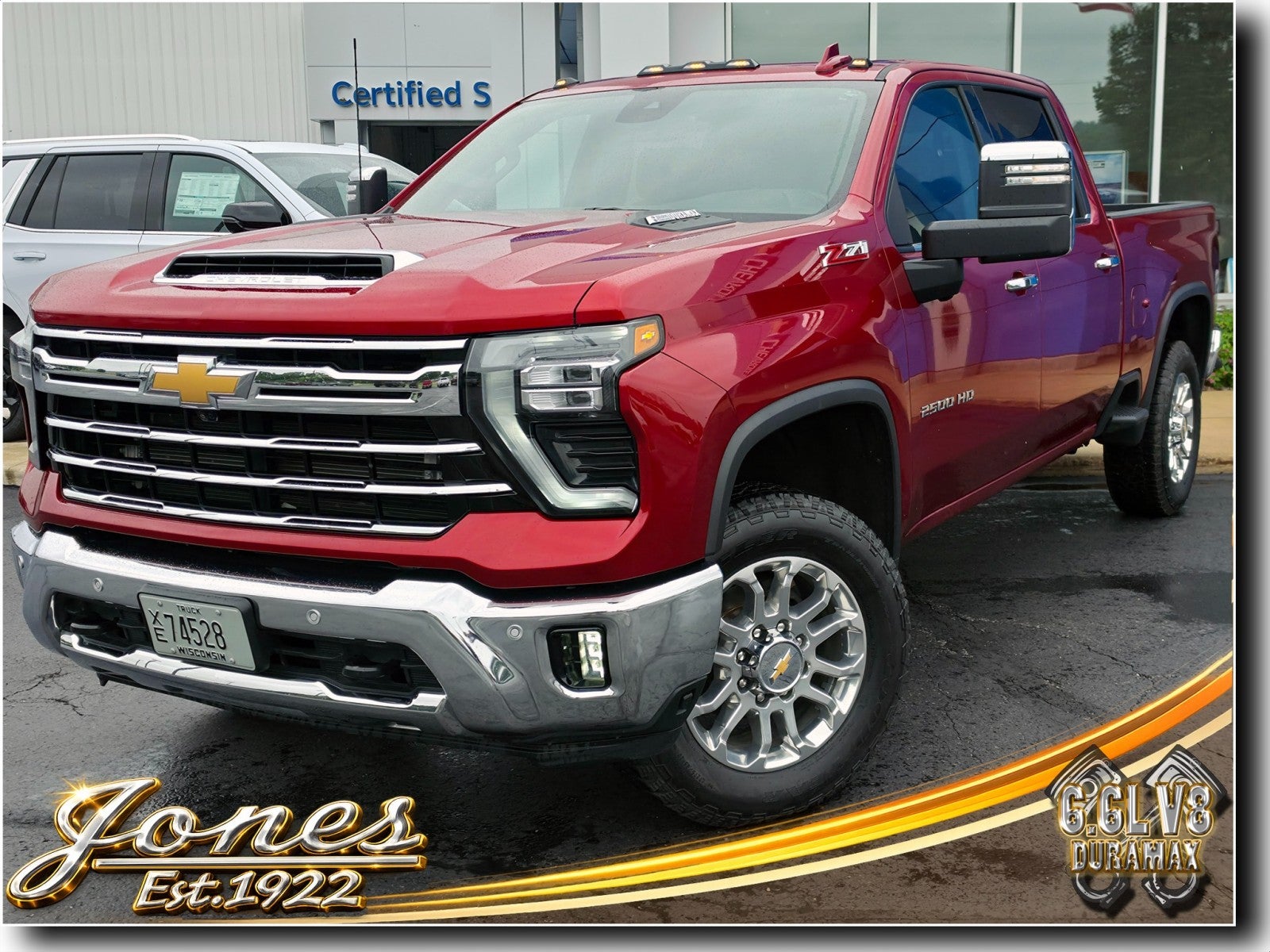 2025 Chevrolet Silverado 2500 HD LTZ in Radiant Red Tintcoat — front three-quarter view