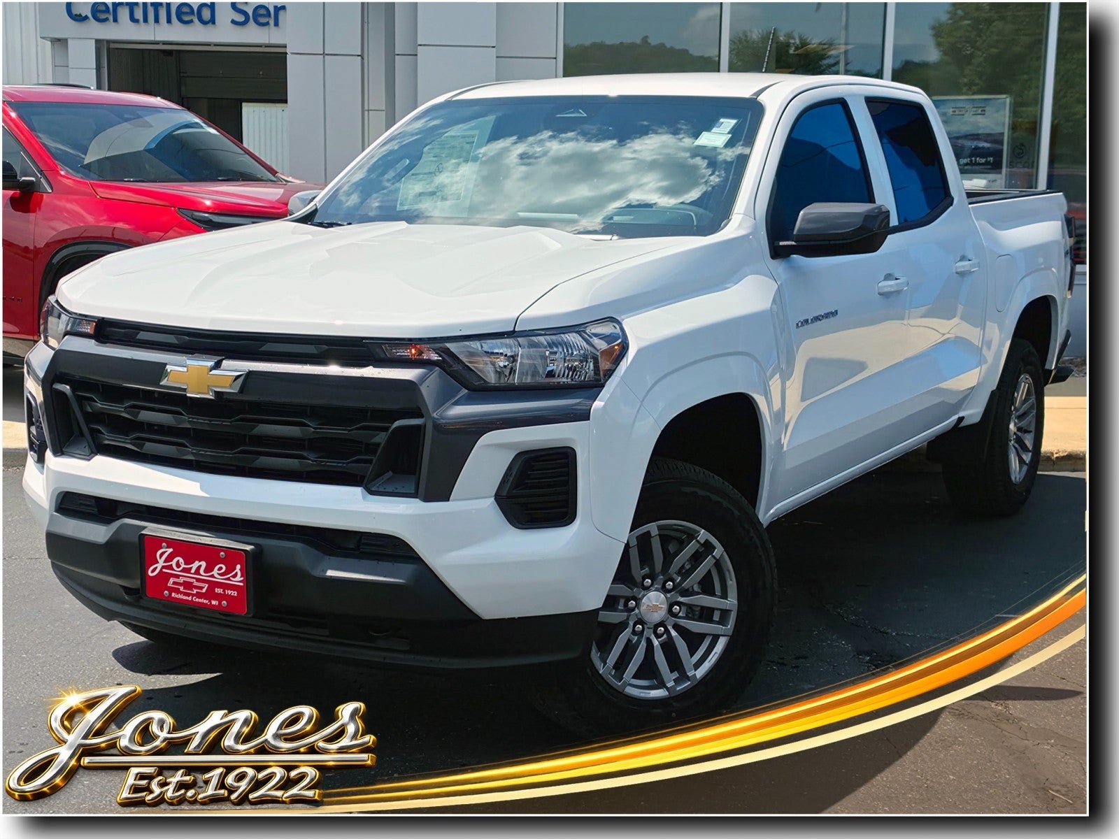 2026 Chevrolet Colorado LT in Summit White — front three-quarter view