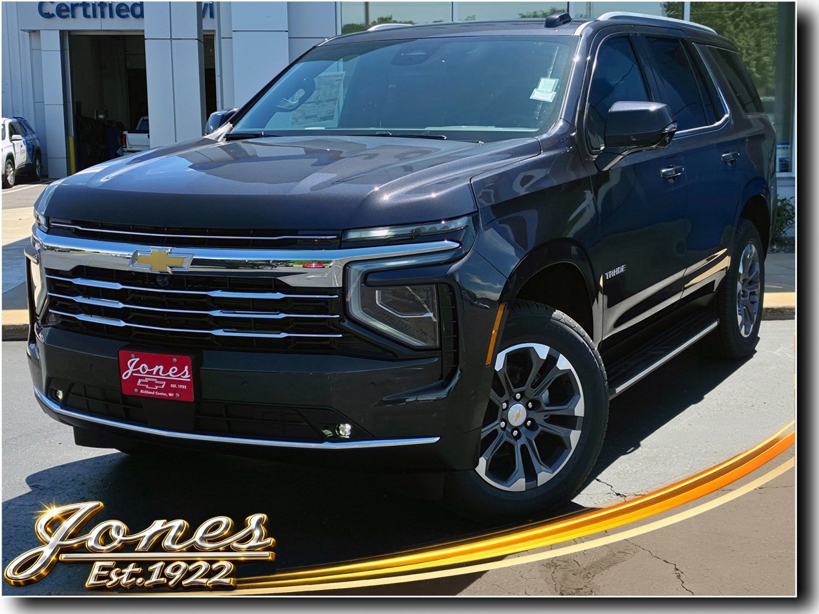 2026 Chevrolet Tahoe LT in Dark Ash Metallic — front three-quarter view