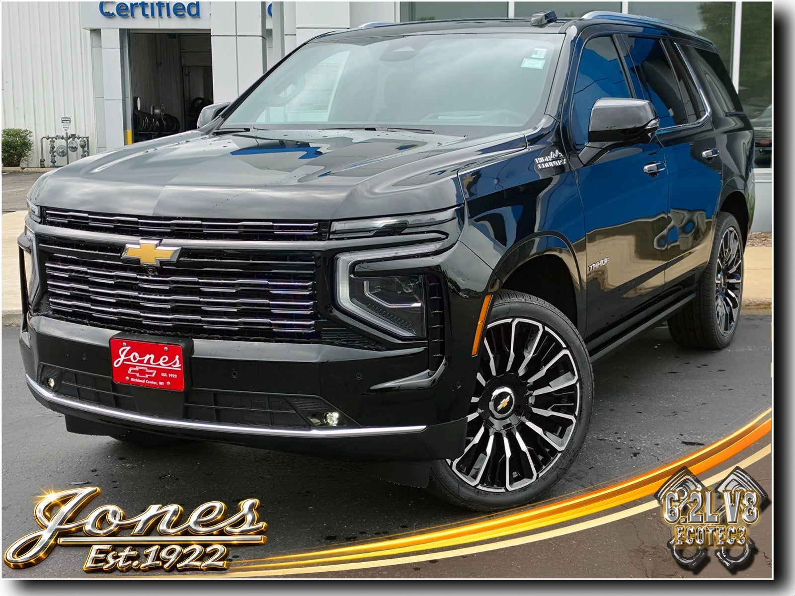 2026 Chevrolet Tahoe High Country in Black — front three-quarter view