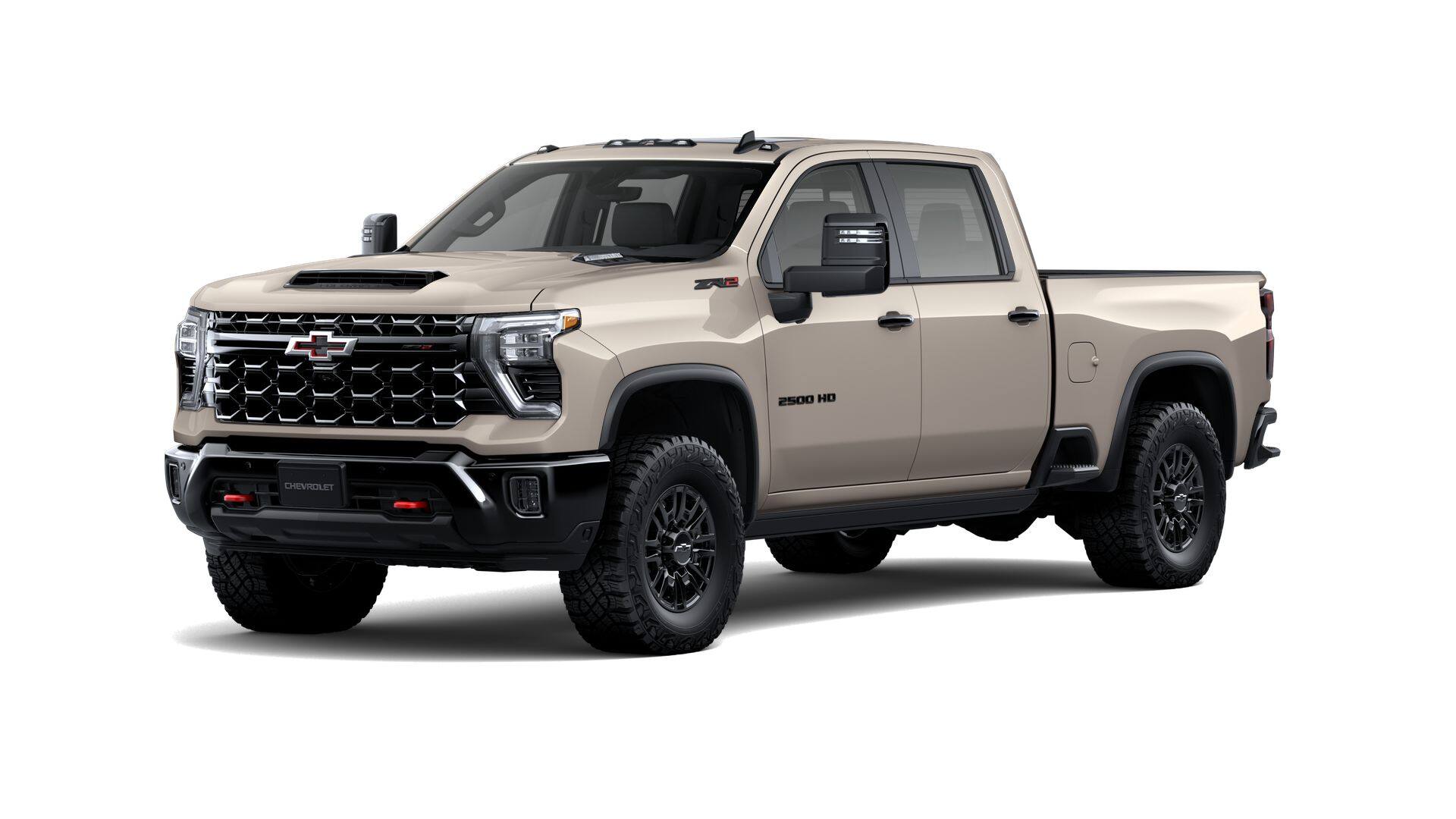 2026 Chevrolet Silverado 2500 HD ZR2 in White Sands — front three-quarter view