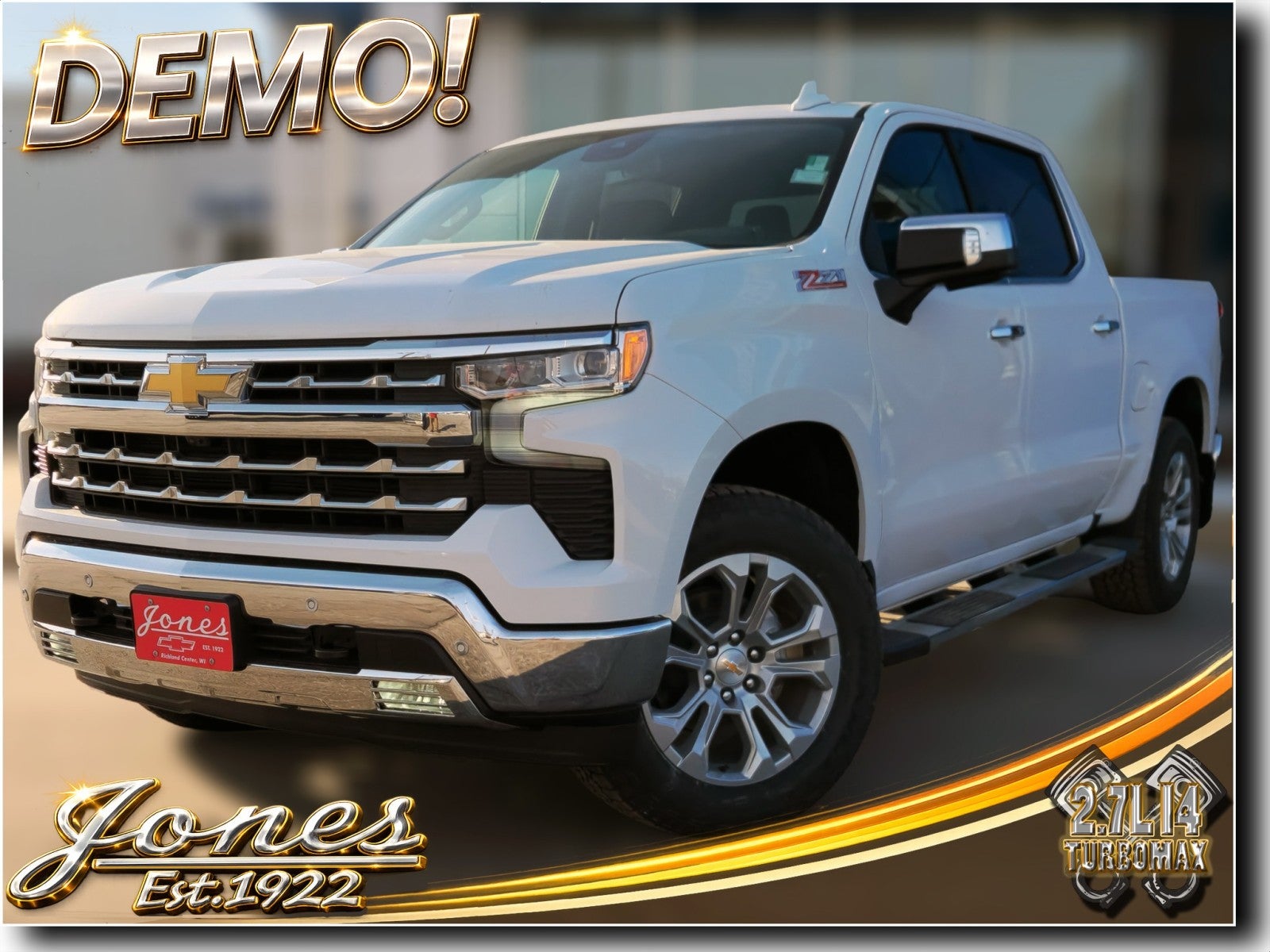 2026 Chevrolet Silverado 1500 LTZ in Summit White — front three-quarter view