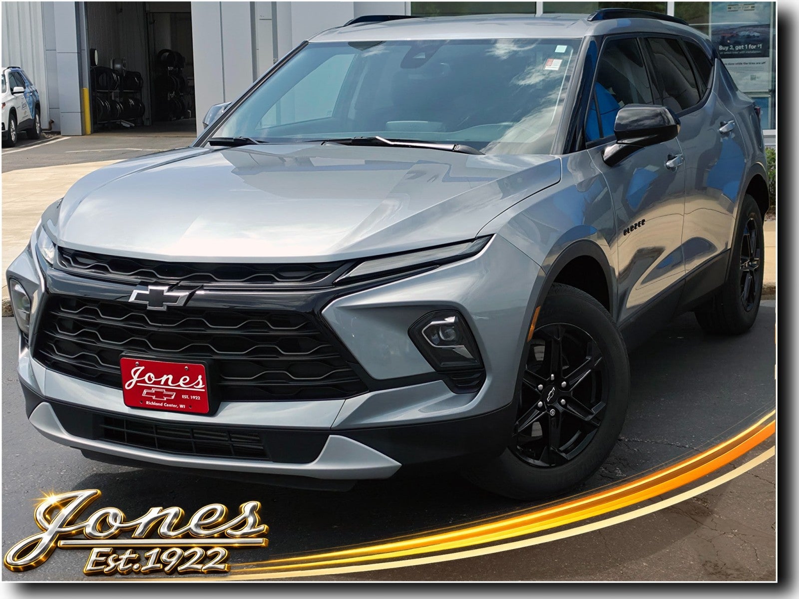2024 Chevrolet Blazer 2LT in Sterling Gray Metallic — front three-quarter view